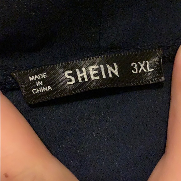 See thru navy blue blouse - Picture 6 of 6